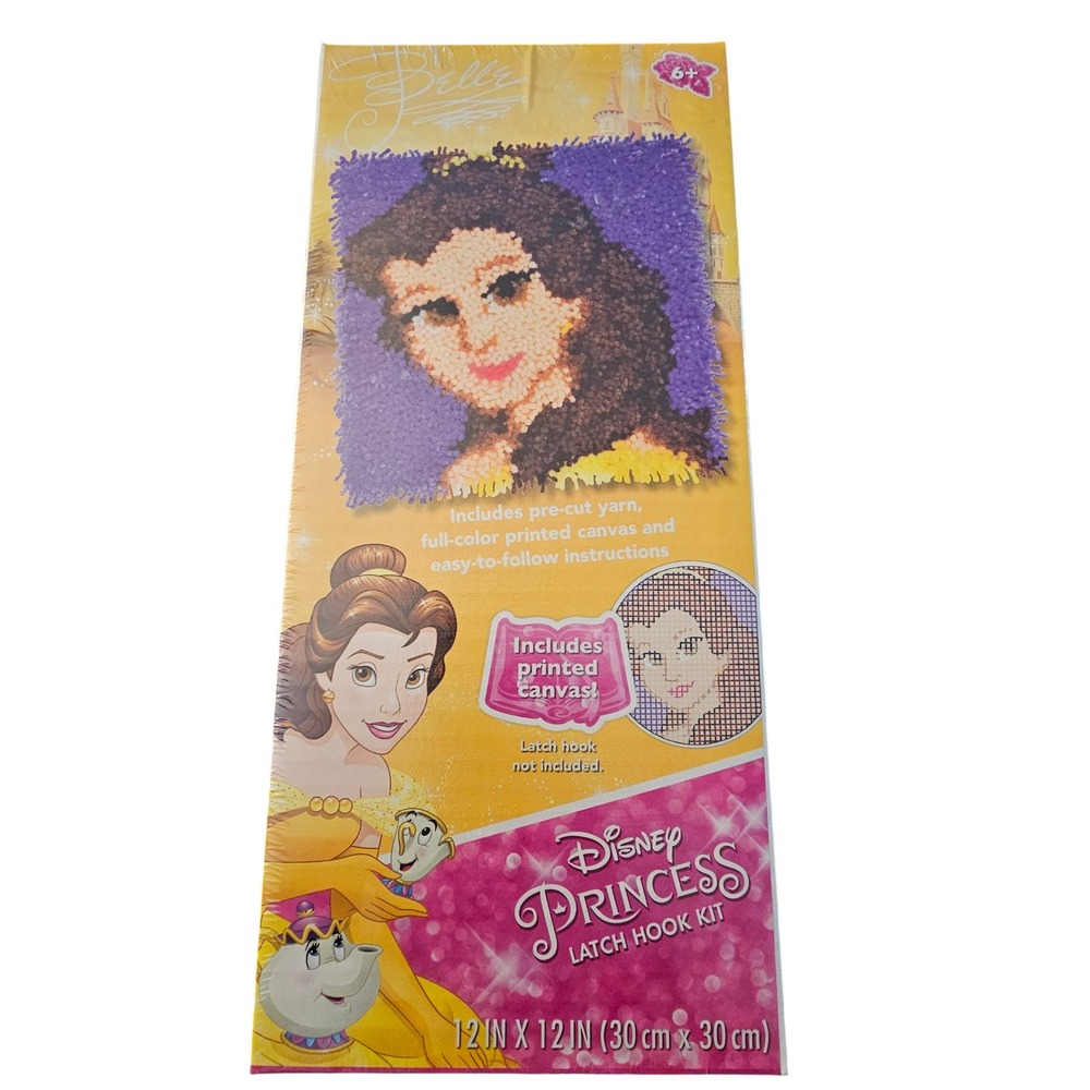 Disney Princess Belle Latch Hook Kit 12x12 Beauty and the Beast NEW